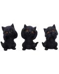 Set de statuete Nemesis Now Adult: Humor - Three Wise Kitties, 8 cm - 1t