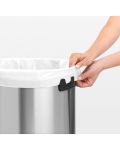 Coș de gunoi cu capac din plastic Brabantia - Touch Bin, 60 l, Brilliant Steel - 5t