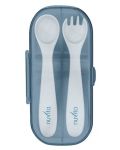 Set furculiță și lingură în cutie Nuvita - Powder Blue	 - 2t