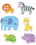 Set puzzle Andreu Toys - Animale din padure, 6 piese, 33 piese - 2t