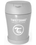 Recipient alimentar Twistshake - Gri, din otel inoxidabil, 420 ml - 2t