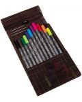 Set de markere  Online - 11 culori, într-o cutie de bambus - 6t