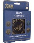 Set suporturi de pahare Paladone Games: The Legend Of Zelda - Emblems, 4 buc. - 1t
