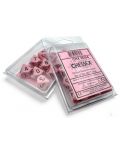 Set zaruri Chessex Opaque Pastel - Pink/black, 10 bucati - 1t