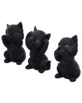 Set de statuete Nemesis Now Adult: Humor - Three Wise Kitties, 8 cm - 2t