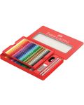 Set de creioane colorate Faber-Castell Castel - 48 de culori, cutie metalică - 2t