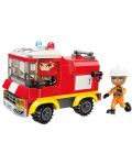 Set constructie Qman Mine City - Camion de pompieri - 3t