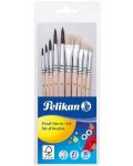 Set de pensule rotunde si plate Pelikan Starter – 10 bucati - 1t