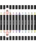 Set de markere Molotow cu două capete pentru schițe - 12 culori pastelate - 4t