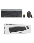 Set mouse si tastatura wireless Logitech - Combo MK470, gri - 3t