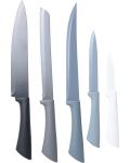 Set de 5 cuțite de bucătărie H&S - cu suport, multicolor - 2t