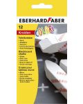 Set de cretă Eberhard Faber - 12 bucăți, alb - 1t