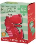 HAS - Set de puzzle cu dinozauri pentru copii, 8 tipuri - 3t