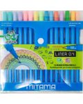 set fineliner Mitama - Pastel, 15 culori - 1t