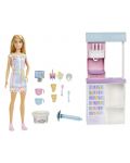Barbie set - Barbie cu magazin de inghetata - 2t