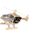 Set de construit din lemn Classic World - Elicopter de politie - 2t