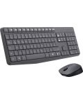 Set tastatura si mouse wireless Logitech - MK235, gri - 1t