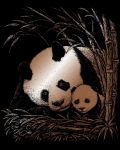 Set de gravat Royal - Panda si bebe, 20 x 25 cm - 1t