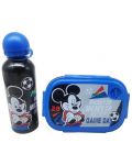 Set sticlă și cutie de mâncare Disney - Mickey Mouse, albastru - 3t