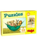 Set puzzle Haba - Lion Friends, 2 piese  - 1t