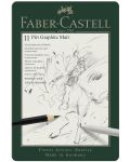 Set creioane grafit Faber-Castell Pitt - Mat, 11 piese - 1t