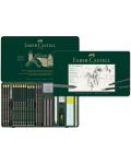 Set de creioane Faber-Castell Pitt Graphite - 26 bucăți, în cutie metalică - 2t