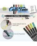 Set de markere Online Calli Twin - 5 culori, in cutie de carton - 3t