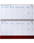 Calendar de birou din piele Kazbek - Albastru, 2024 - 2t