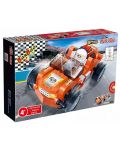 Constructor BanBao - mașină de curse, portocaliu, 108 bucăți - 1t