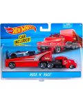 Set Mattel Hot Wheels Super Rigs - Camion si masina, sortiment - 4t