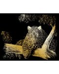 Set de gravură Royal Gold - Leopard, 20 x 25 cm - 1t