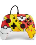Controller PowerA - Enhanced, cu fir, pentru Nintendo Switch, Pokemon: Pikachu Pop Art - 1t
