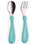 Set furculiță și lingură BabyJem - Blue - 1t