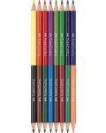 Set de creioane colorate Faber-Castell Bicolor - 8 buc, 16 culori - 2t