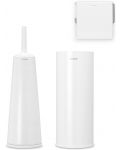 Set de 3 accesorii pentru toaletă Brabantia - ReNew, White - 1t