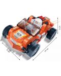 Constructor BanBao - mașină de curse, portocaliu, 108 bucăți - 3t