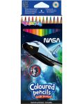 Set de creioane colorate Colorino - Nasa, 12 culori - 1t
