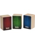 Sela Shaker Set - Mini Cajon, roșu/verde/albastru - 1t