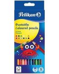 Un set de creioane triunghiulare colorate Pelikan - 12 culori - 1t