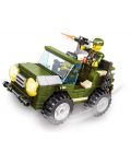 Constructor 3 în 1 Alleblox Military Force - Tanc militar, 180 piese - 2t