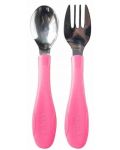 Set furculiță și lingură BabyJem - Pink - 1t