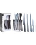 Set de 5 cuțite de bucătărie H&S - cu suport, multicolor - 3t