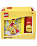 Set sticla si caserola Lego - Iconic Classic, rosu, galben - 2t