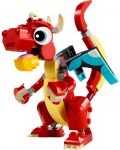 Constructor LEGO Creator 3 în 1 - Dragon roșu (31145) - 2t