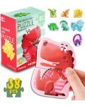 HAS - Set de puzzle cu dinozauri pentru copii, 8 tipuri - 1t