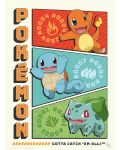 Set mini postere GB Eye Games: Pokemon - Starters - 10t