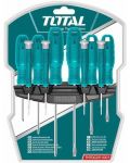 Set de șurubelnițe cu suport TOTAL - SL, PH, 10 piese - 2t