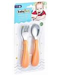 Set furculiță și lingură BabyJem - Orange - 2t