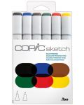 Set de markere Too Copic Sketch - Tonuri inchise de baza, 6 culori - 1t