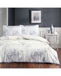 Set de dormitor TAC - Paisley, 100% bumbac, satin, alb/albastru - 1t